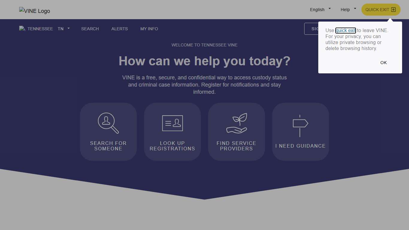 VINELink - Tennessee